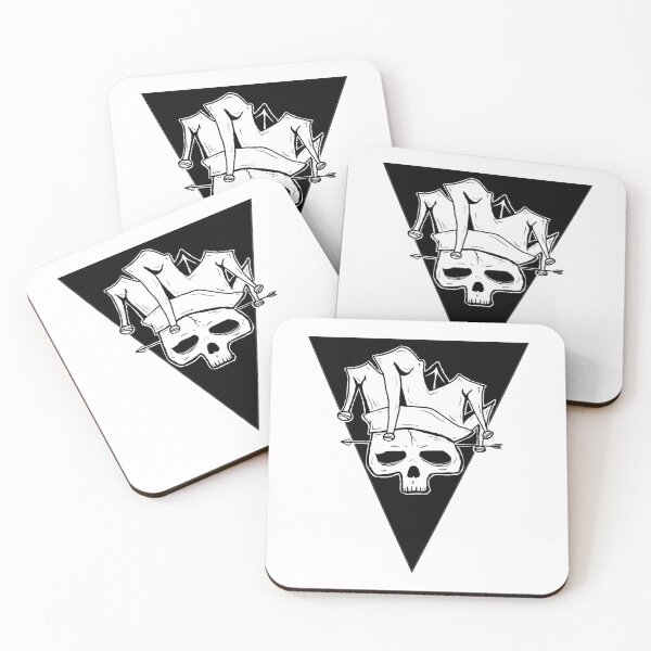 Item preview, Joker Skull With Arrow Through Head Black Triangular Background designed and sold by CreativeCranium.