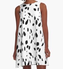 Dalmatian Print A-Line Dress