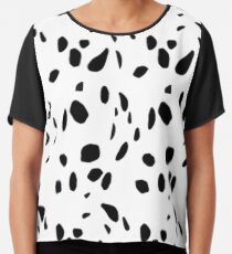 Dalmatian Print Chiffon Top
