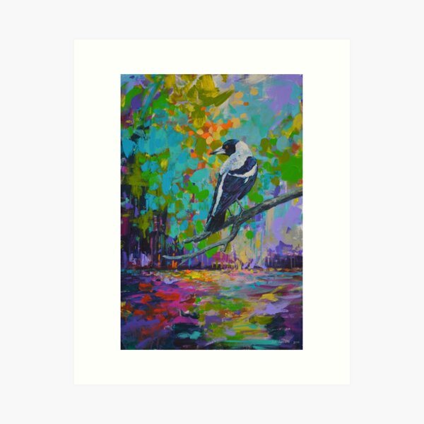 Dapple Dapple, Australian Magpie Art Print