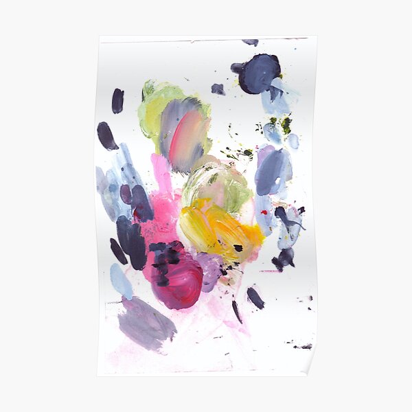 Colorful abstract acrylic background Poster