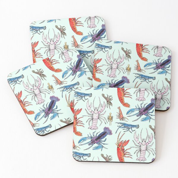 Item preview, Colorful Aquatic Crayfish Species in Watercolor designed and sold by narwhalwall.