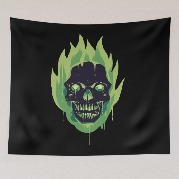 Item preview, Undead Evil Demon Demilich Lich King Skull Black Rock Death Metal Band Heavy Metal Thrash Fantasy Fiction Game Gaming Dripping Paint Graffiti Art Horror Movie Anime Manga Scary Halloween designed and sold by Stephen Scharf.