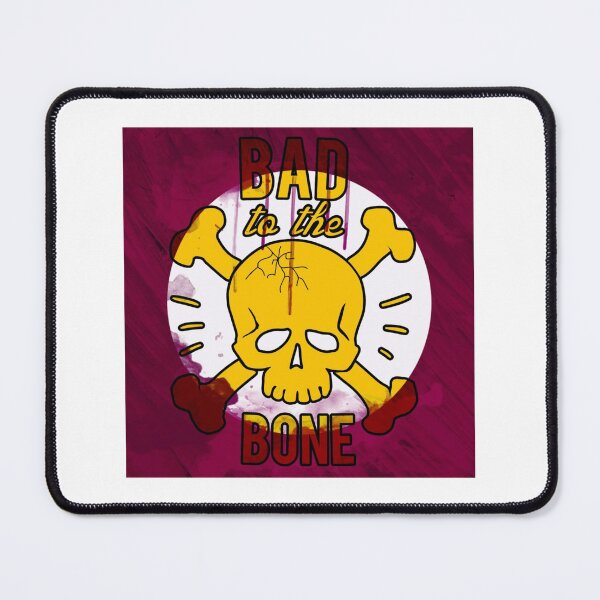 Item preview, Bad To The Bone Skull And Crossbones Yellow And Maroon designed and sold by CreativeCranium.