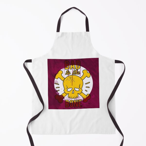 Item preview, Bad To The Bone Skull And Crossbones Yellow And Maroon designed and sold by CreativeCranium.