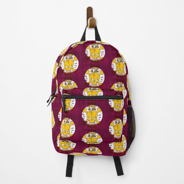 Item preview, Bad To The Bone Skull And Crossbones Yellow And Maroon designed and sold by CreativeCranium.
