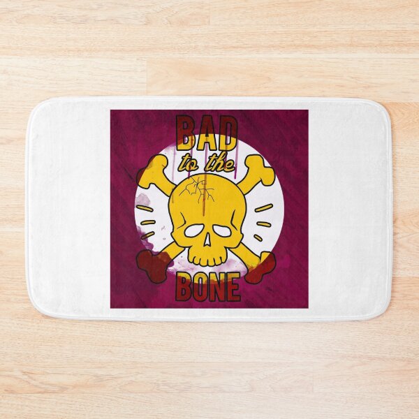 Item preview, Bad To The Bone Skull And Crossbones Yellow And Maroon designed and sold by CreativeCranium.