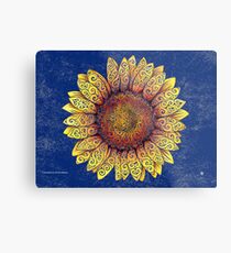Swirly Sunflower Metalldruck