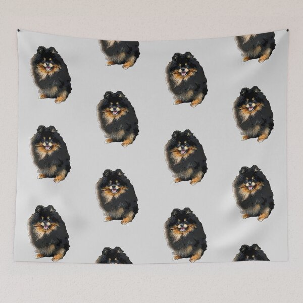 Item preview, Pomeranian Black and Tan Cute Puppy Dog designed and sold by ElegantCat.