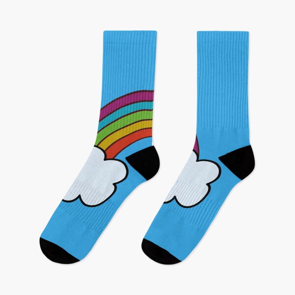 Item preview, picture of rainbow and two clouds on blue background designed and sold by paolboa.