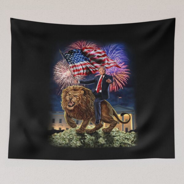 Item preview, Republican President Donald Trump Riding War Lion designed and sold by Fox-Republic.