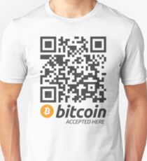 Bitcoin Accepted Here QR Code Unisex T-Shirt