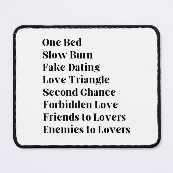 Item preview, Booktok Romance Book Tropes (Black) designed and sold by forkmuddies.