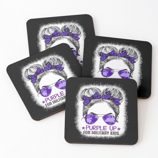 Item preview, Purple Up For Military Kids Cute Messy Bun Military Kids designed and sold by HaaChris-Artis.