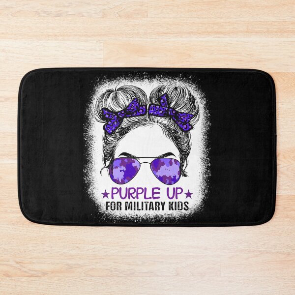 Item preview, Purple Up For Military Kids Cute Messy Bun Military Kids designed and sold by HaaChris-Artis.