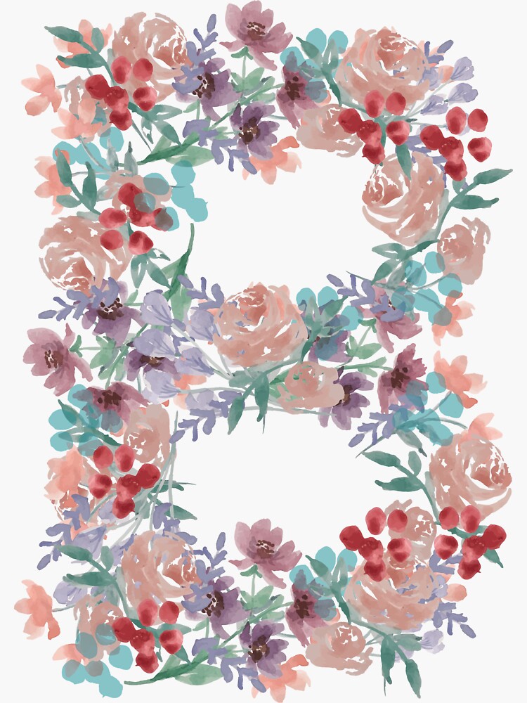 "Letter B Watercolor" Sticker For Sale By Graceseven07 | Redbubble