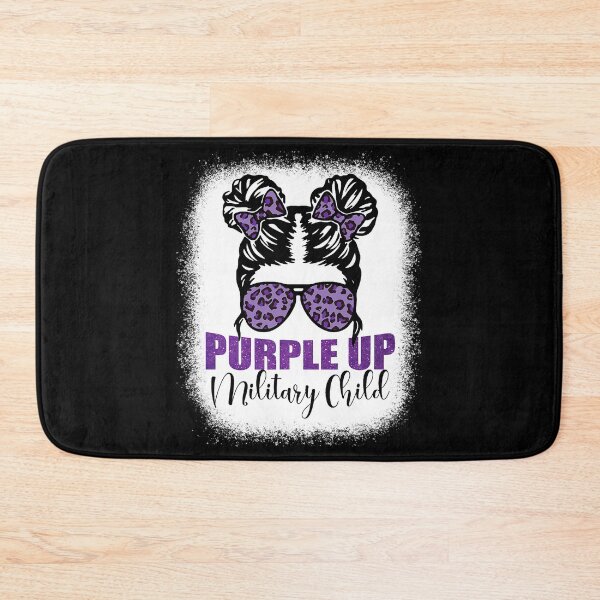 Item preview, Purple Up For Military Kids Messy Bun Military Child Month designed and sold by HaaChris-Artis.
