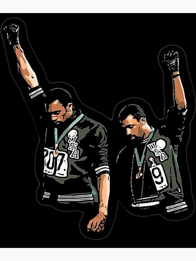 "1968 Olympics Black Power Salute Illustration" Poster For Sale By ...