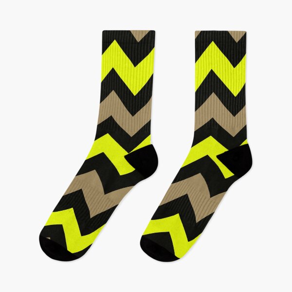 Aperçu de l'œuvre Motif chevron en noir, jaune et grège créée et vendue par taiche.