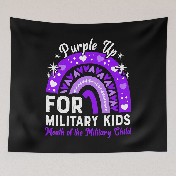 Item preview, Purple Up For Military Kids Month Of The Military Child designed and sold by HaaChris-Artis.