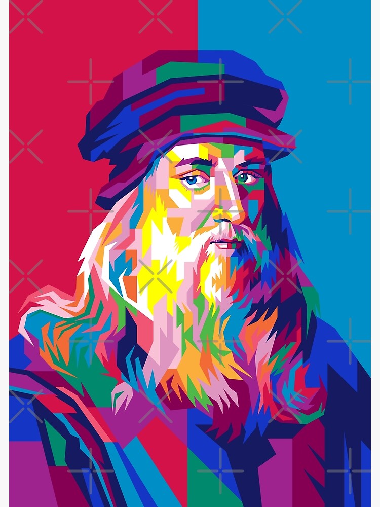 "Leonardo da Vinci in Pop Art" Poster for Sale by Javakun Redbubble
