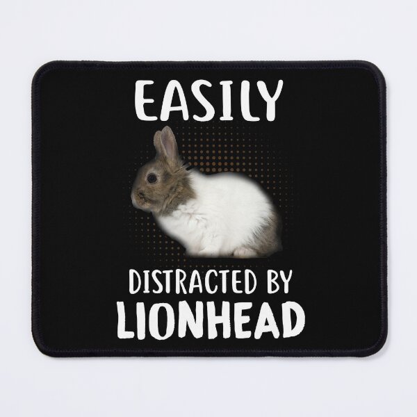 Item preview, Easily Distracted By Lionhead Funny Rabbit Easter Bunny designed and sold by haselshirt.