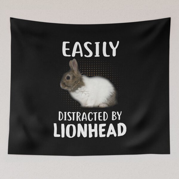 Item preview, Easily Distracted By Lionhead Funny Rabbit Easter Bunny designed and sold by haselshirt.