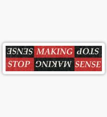 Stop making sense cult movie t shirt Sticker