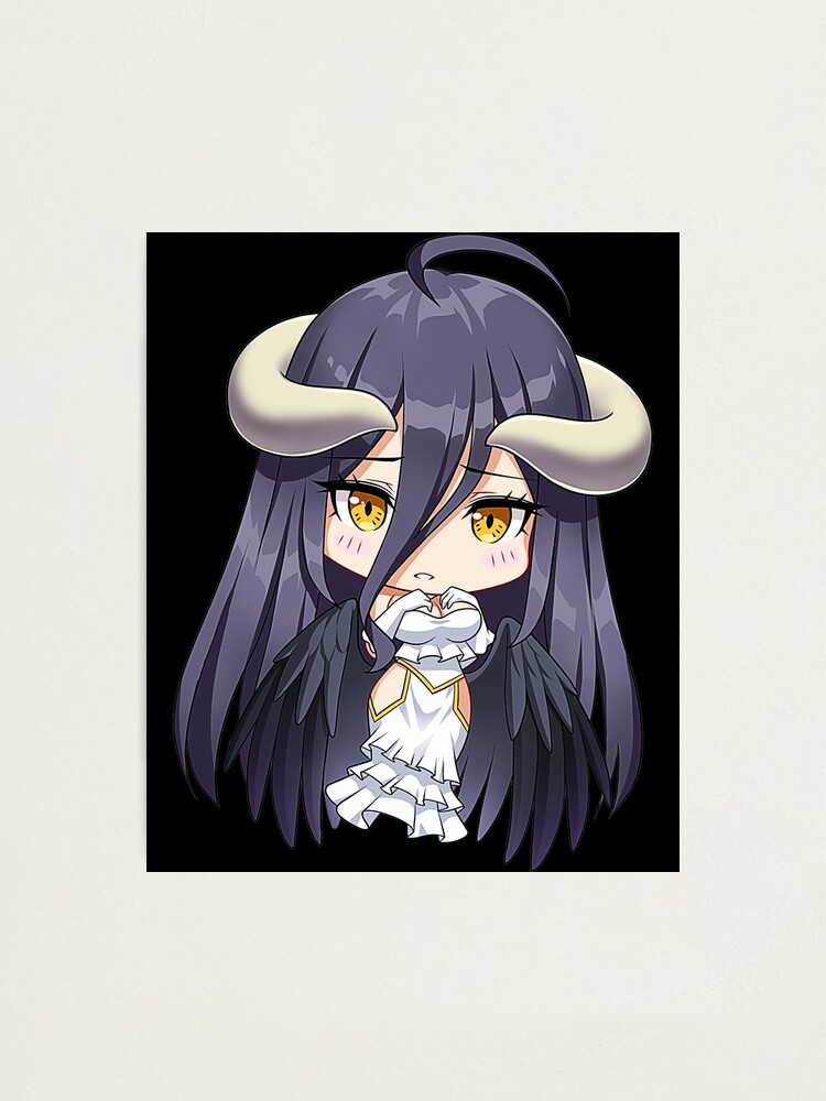 Albedo Chibi Overlord Succubus Anime Waifu Sticker Photographic Print For Sale By Norabart