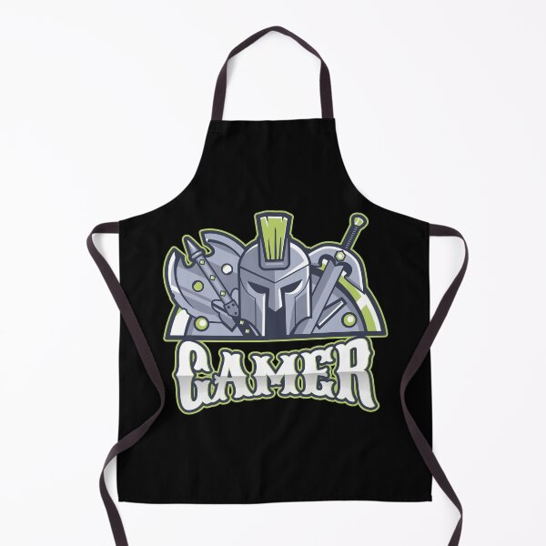 Item preview, Gamer with Knight Helmet and Medieval Weapon designed and sold by PRIVARSHU.