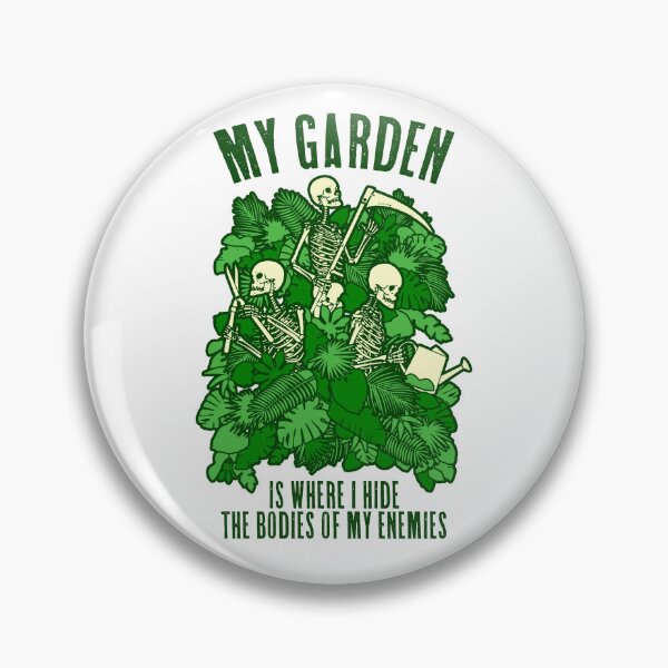Item preview, My Garden Enemies Funny Gardening Goth Skeleton Gardener designed and sold by GrandeDuc.