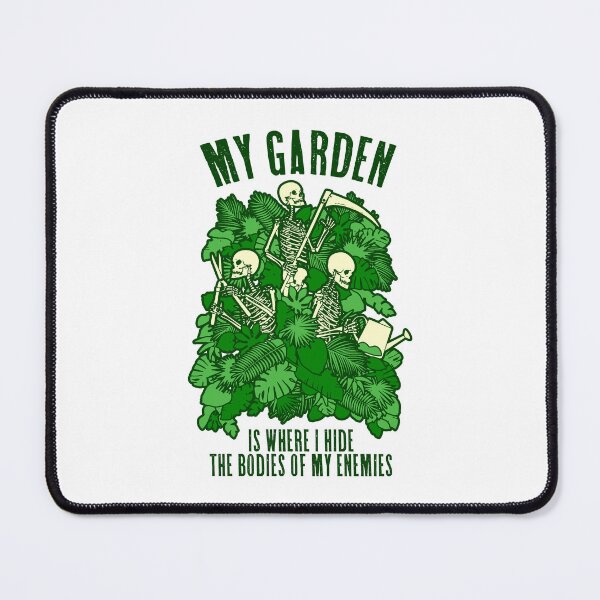 Item preview, My Garden Enemies Funny Gardening Goth Skeleton Gardener designed and sold by GrandeDuc.