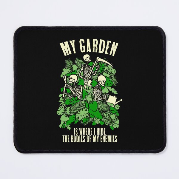 Item preview, My Garden Enemies Funny Gardening Goth Skeleton Gardener designed and sold by GrandeDuc.