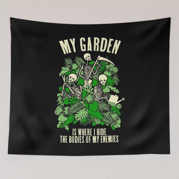 Item preview, My Garden Enemies Funny Gardening Goth Skeleton Gardener designed and sold by GrandeDuc.