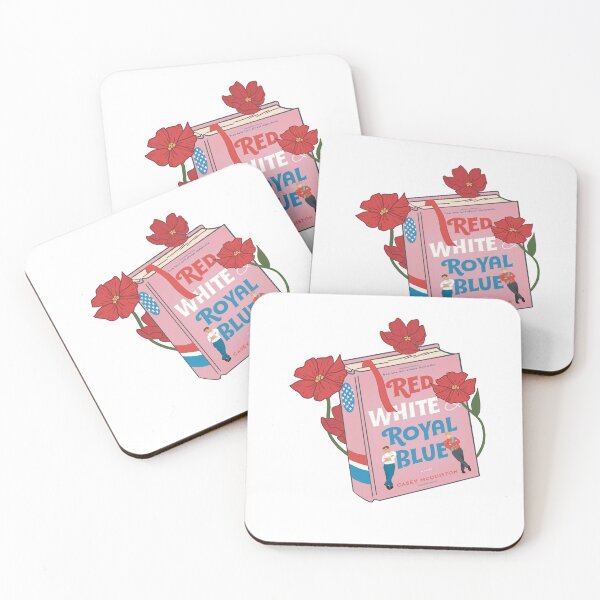 Item preview, Red, White and Royal Blue Book Cover with flowers designed and sold by Tessa Van Vooren.