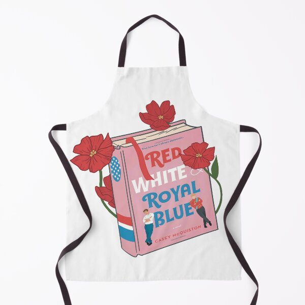 Item preview, Red, White and Royal Blue Book Cover with flowers designed and sold by Tessa Van Vooren.