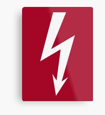 Flash / Blitz / Éclair / Rayo / Fulmine (White) Metal Print