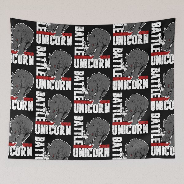Item preview, Battle Unicorn Rhino Grunge Style designed and sold by aaronbolser.
