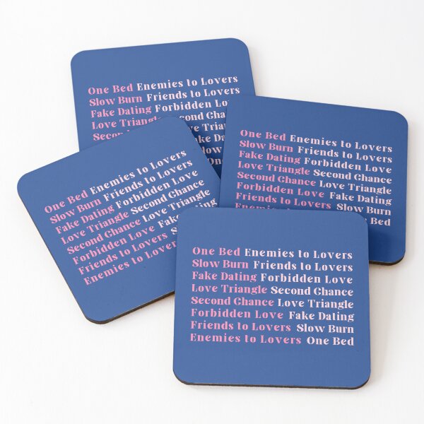 Item preview, Booktok Romance Book Tropes (pink&blue) designed and sold by forkmuddies.