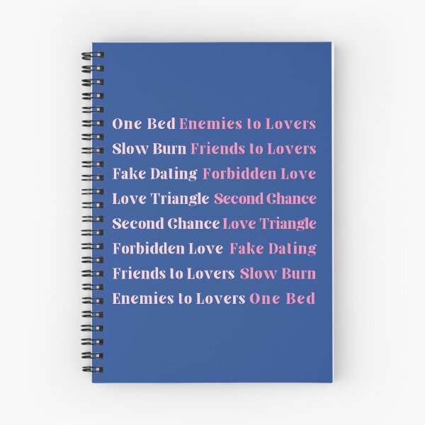Item preview, Booktok Romance Book Tropes (pink&blue) designed and sold by forkmuddies.