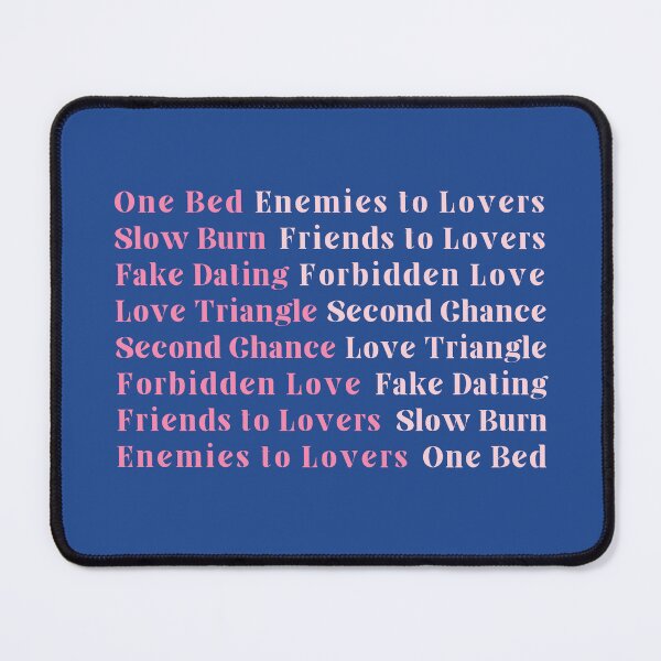 Item preview, Booktok Romance Book Tropes (pink&blue) designed and sold by forkmuddies.