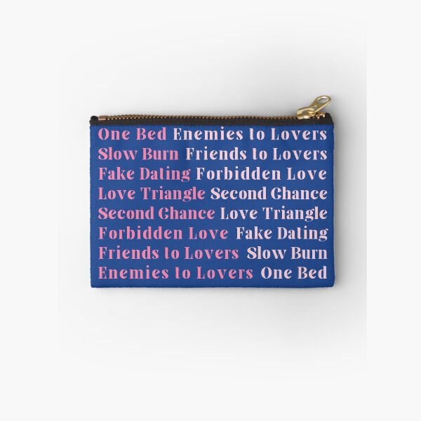 Artikelvorschau, Booktok Romance Book Tropes (rosa und blau) entworfen und verkauft von forkmuddies.
