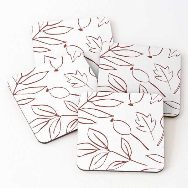Item preview, Maroon Leaves Pattern designed and sold by noiramcreates.