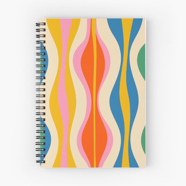 Item preview, Hourglass Abstract Midcentury Modern Retro Mod Pattern in Rainbow Pop Colours designed and sold by kierkegaard.