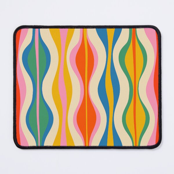 Item preview, Hourglass Abstract Midcentury Modern Retro Mod Pattern in Rainbow Pop Colours designed and sold by kierkegaard.