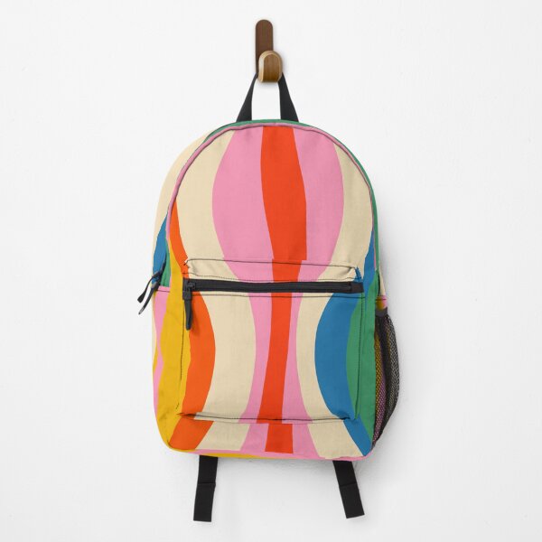 Item preview, Hourglass Abstract Midcentury Modern Retro Mod Pattern in Rainbow Pop Colours designed and sold by kierkegaard.