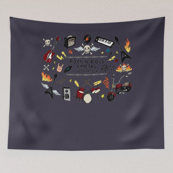 Item preview, Rock Heavy Metal Best Rock n Roll Metal 80s Metallica Apparel and Wall Ar designed and sold by MikeJacobs.