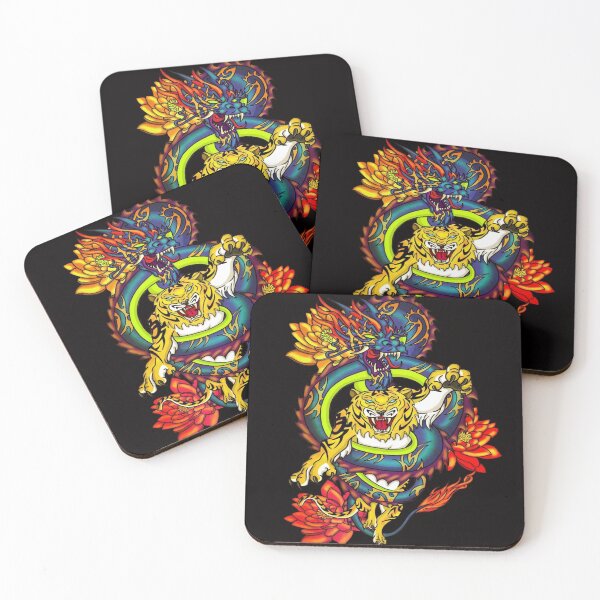 Item preview, Traditional Japanese Dragon Great Idea - Dragon and Tiger Entwined Graffiti Tattoo designed and sold by Viktor Kabbach.