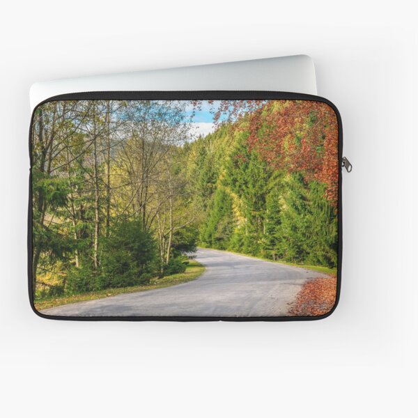 road through the forest in mountains Laptop Sleeve