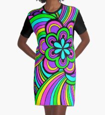 Flowerpower T-Shirt Kleid